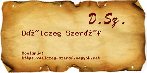 Délczeg Szeráf névjegykártya